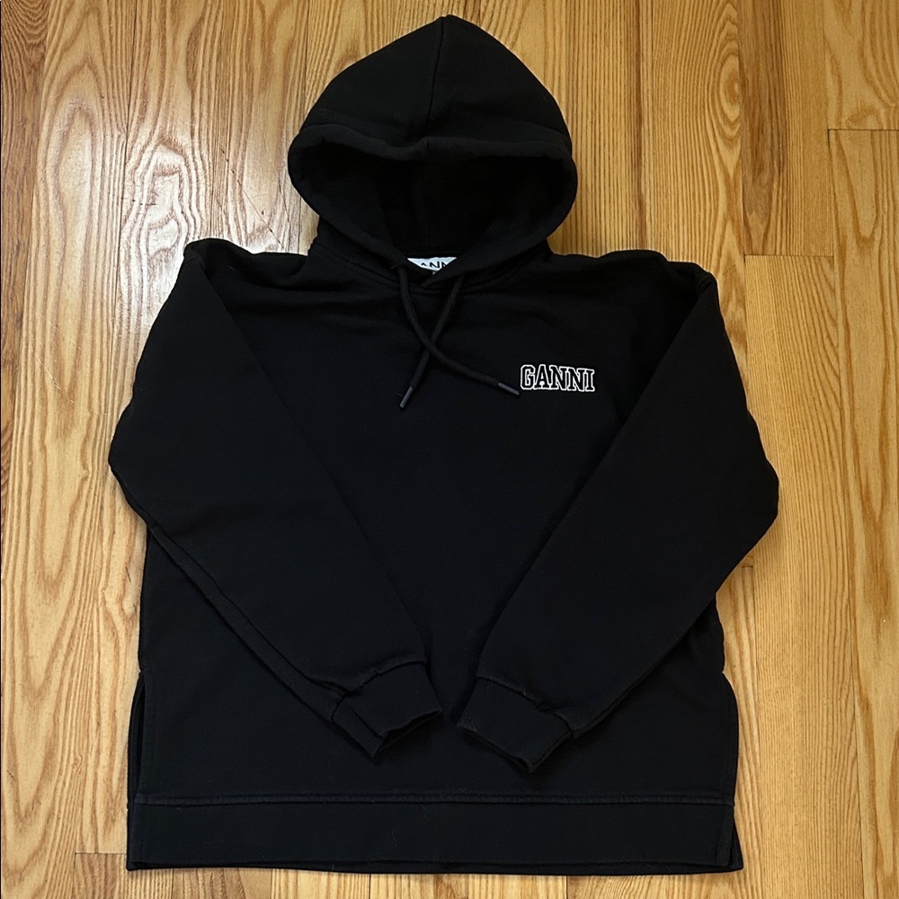 GANNI - black software hoodie